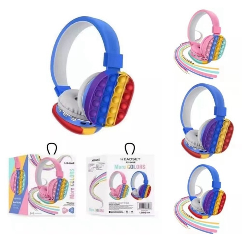 Head-mounted Unicorn Silicone AH-806E Wireless Decompression Bluetooth Stereo Earphone/Microphone 4