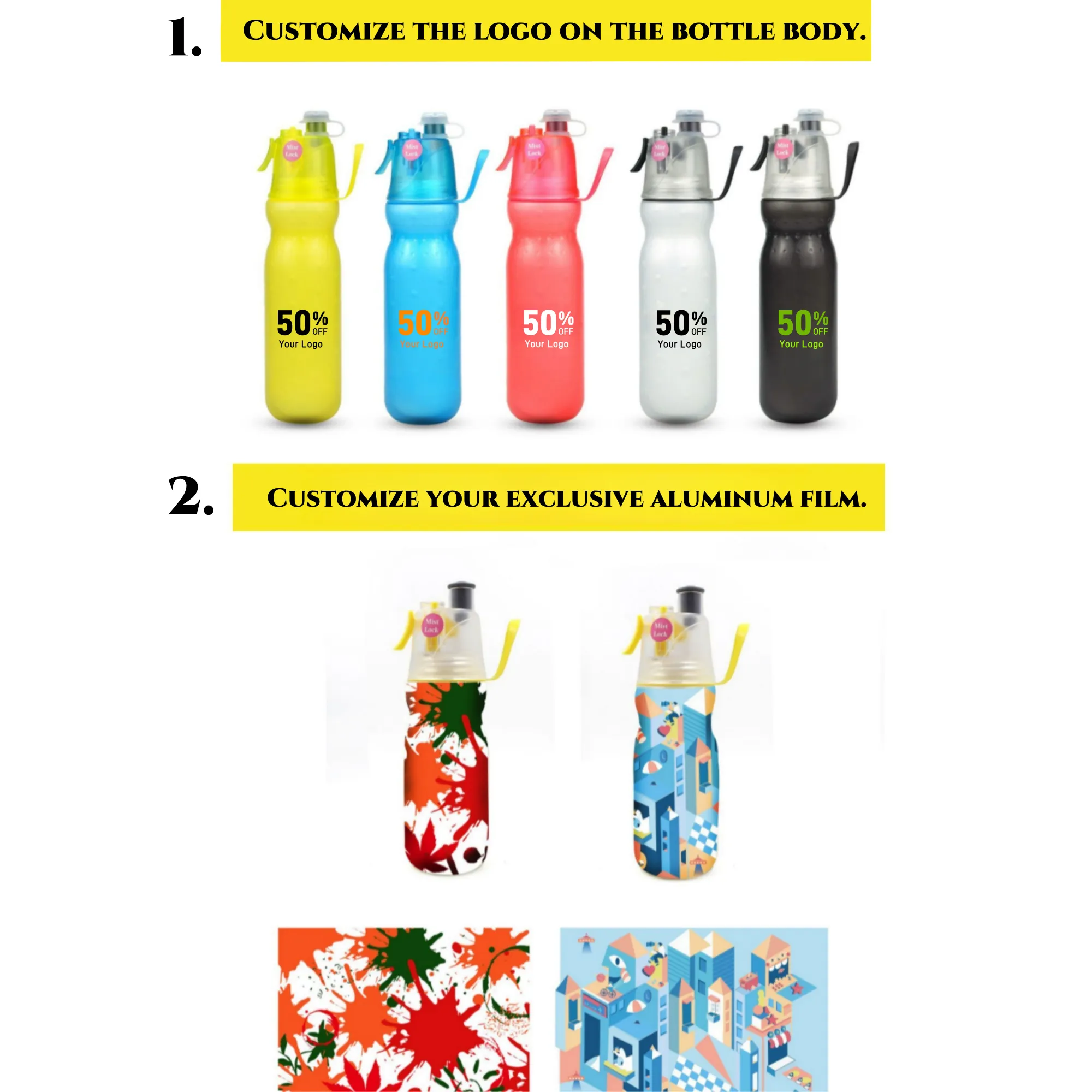 Spray Cooling and Cold Preservation Sports Water Cup 5