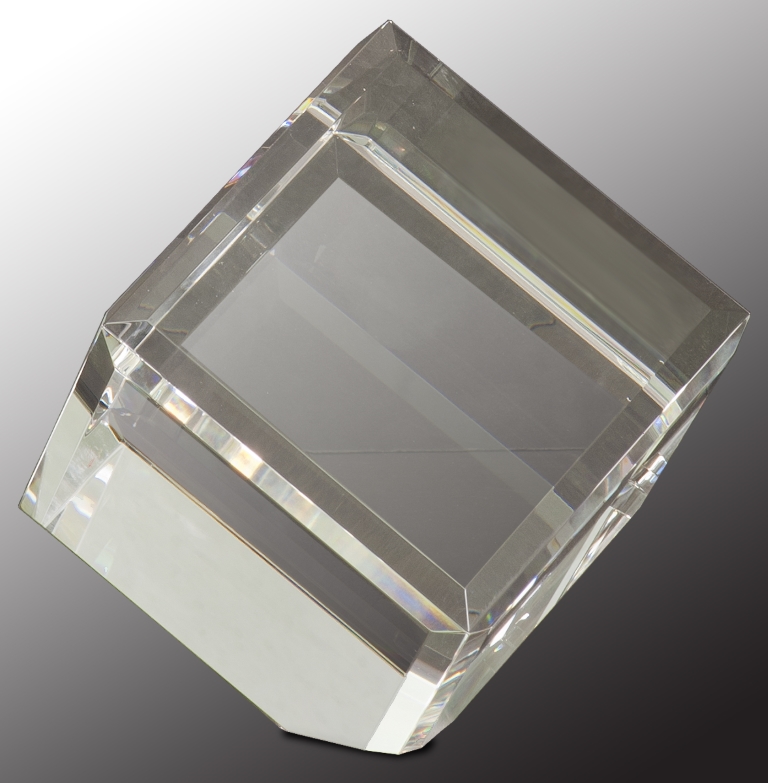 4" x 4" Crystal Cube Crystal Award