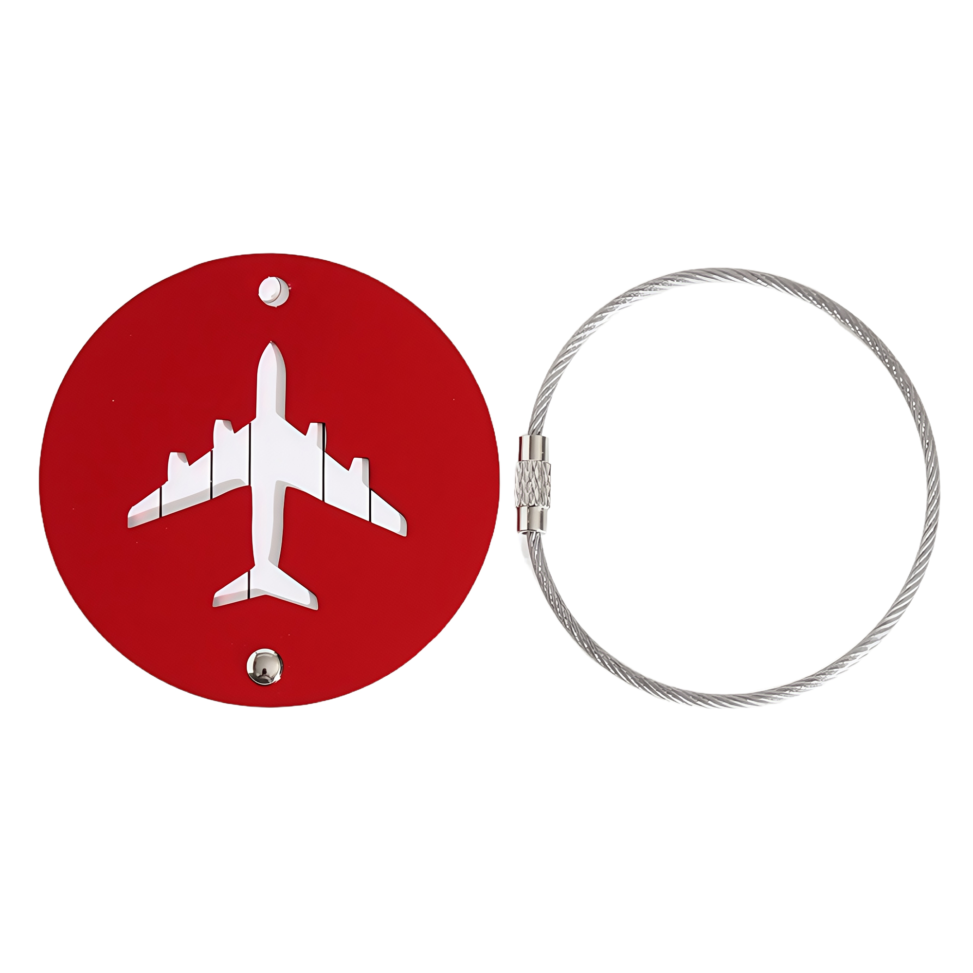 Round Aluminum Luggage Tag for Suitcase 8