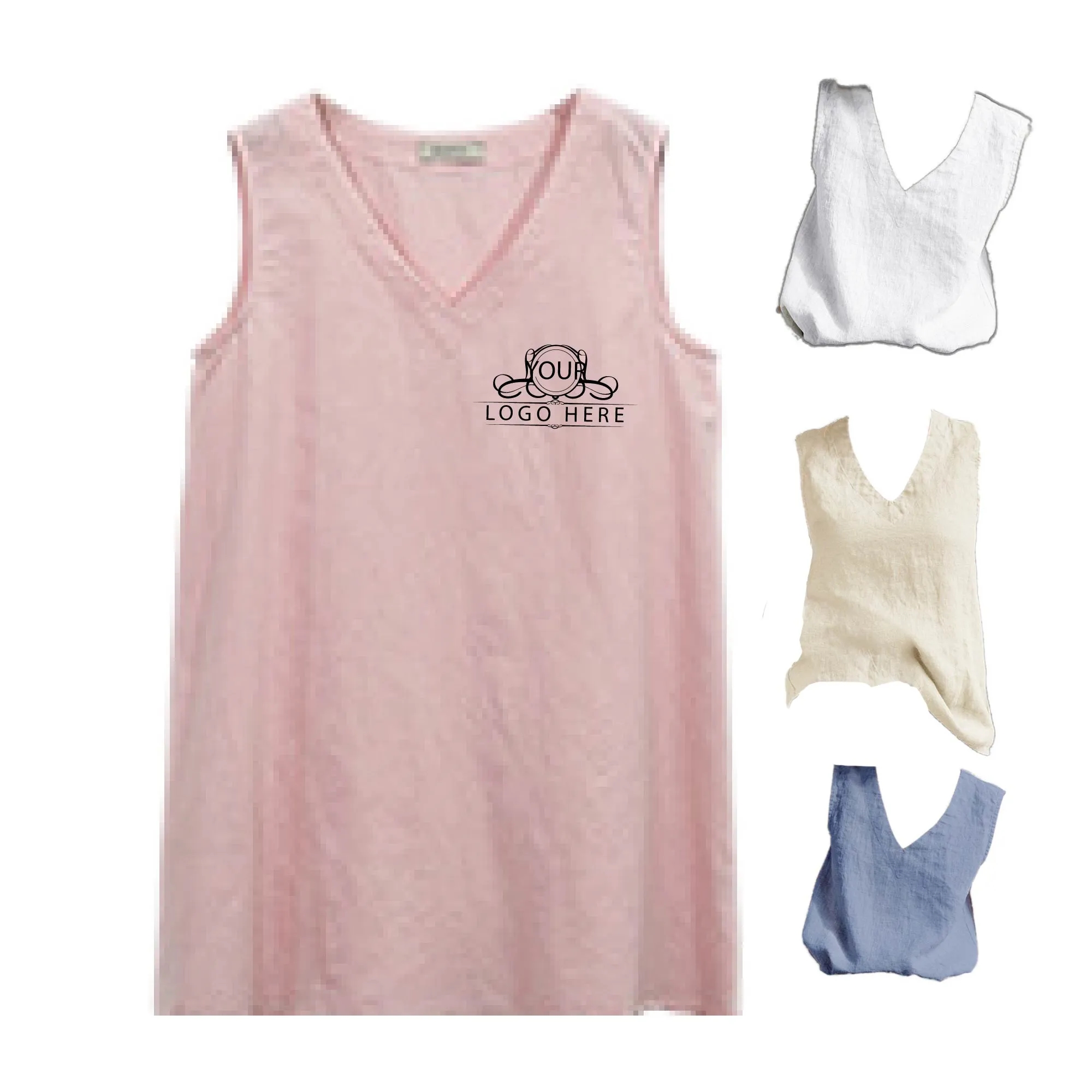 Women's Summer Sleeveless Tunic Casual T-Shirt 2