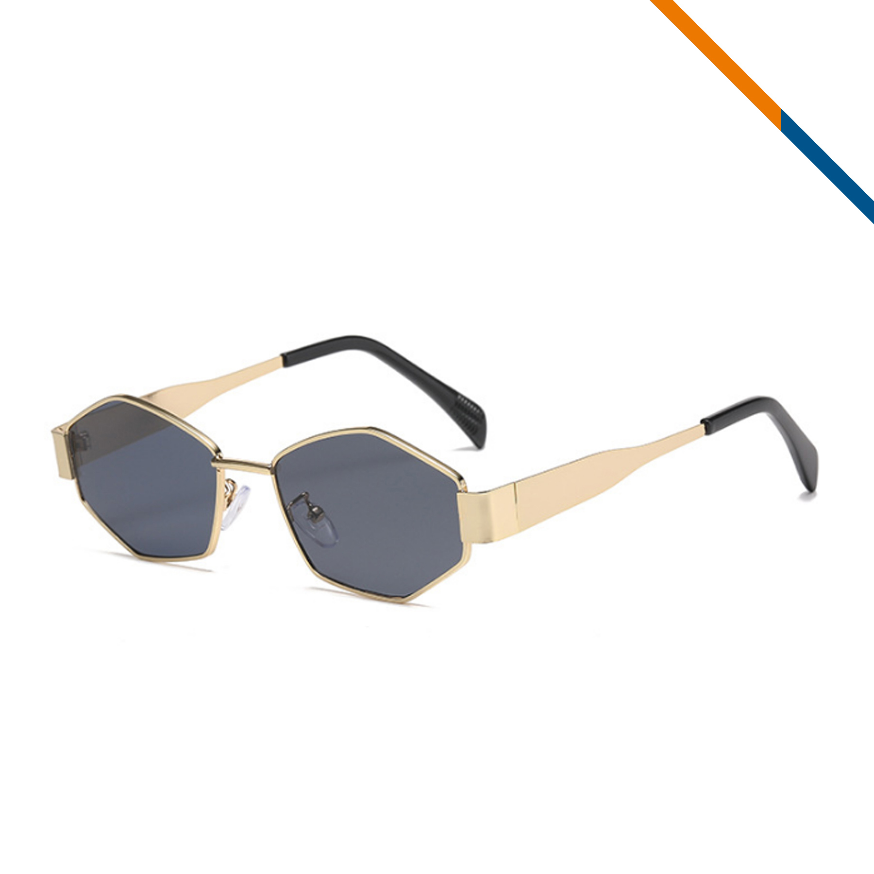 Chia Metal Hexagon Shaped Sunglasses 2