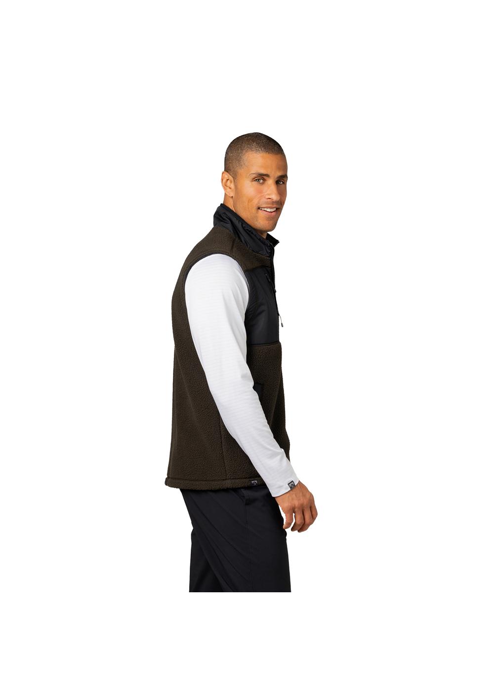 Storm Creek Men's Warm Up Colorblock Sherpa Fleece Vest 4