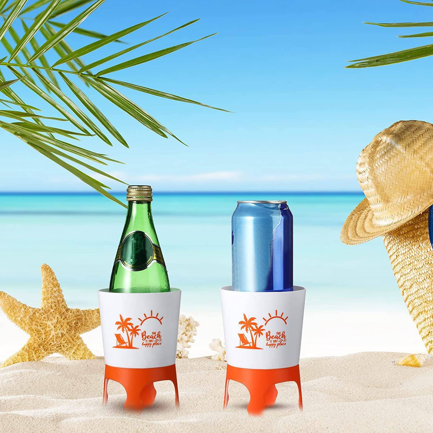 Plastic Beach Drink Cup Holder w/ Opener 5