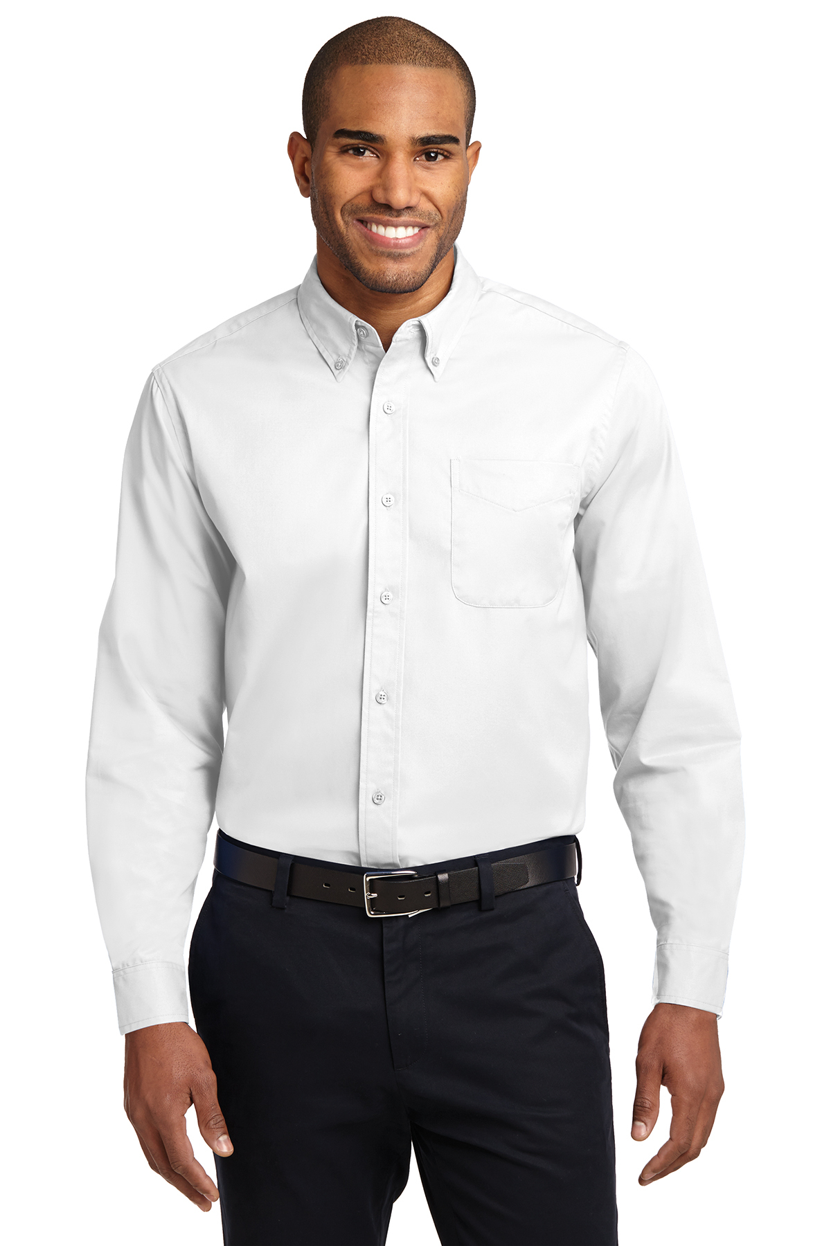 Men's Long Sleeve Oxford Button-Down Easy Care Shirts 6