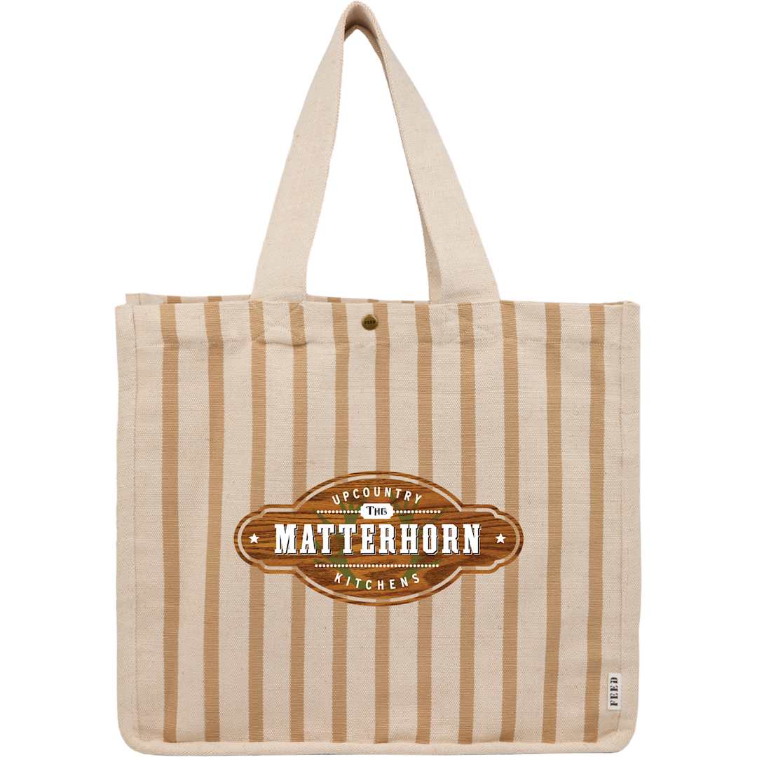 FEED Cotton and Jute Striped Tote 13