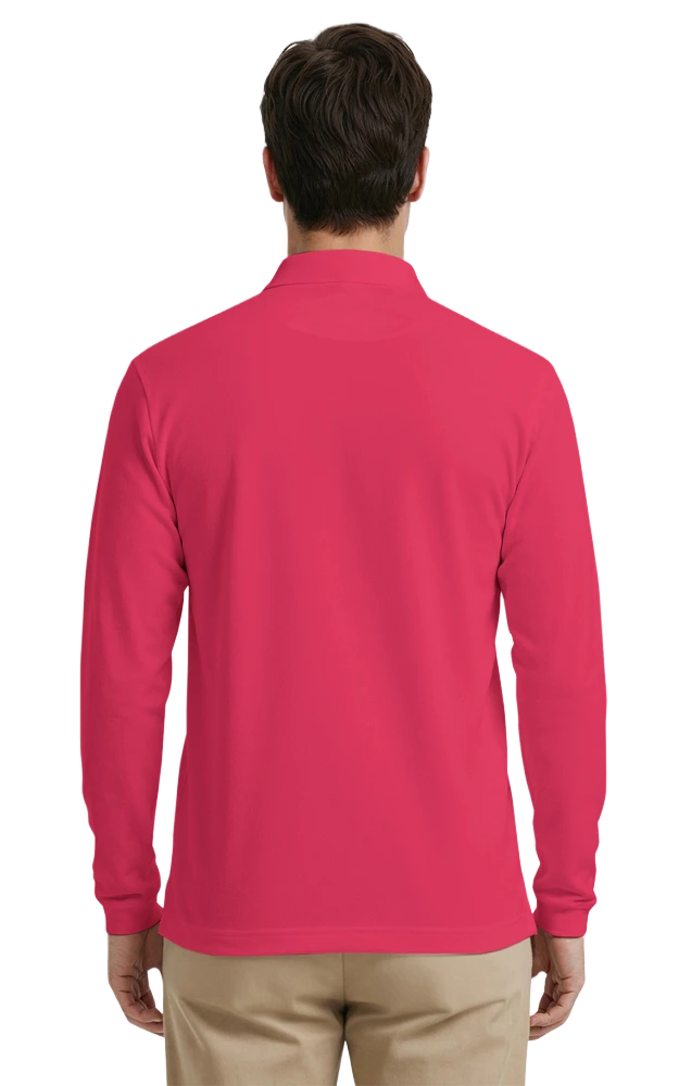 Adult Superblend L/S Pocketed Polo 16