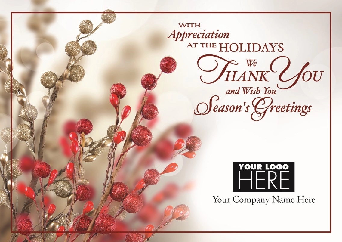 Tidings of Appreciation Holiday Logo Cards 1