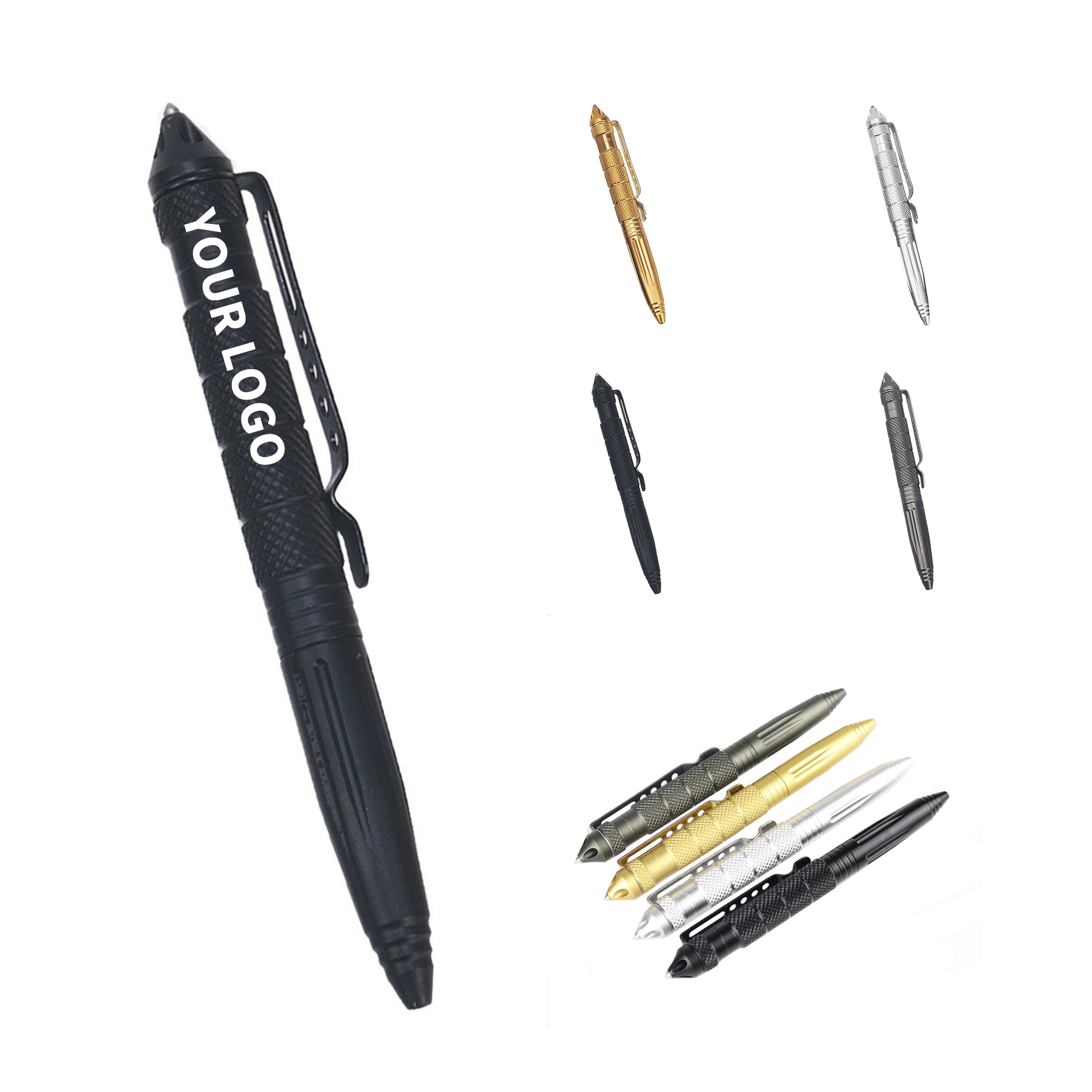 Aluminum Tactical Writing Pen With Tungsten Glass Breaker 6" Length x 0.6" Width 4