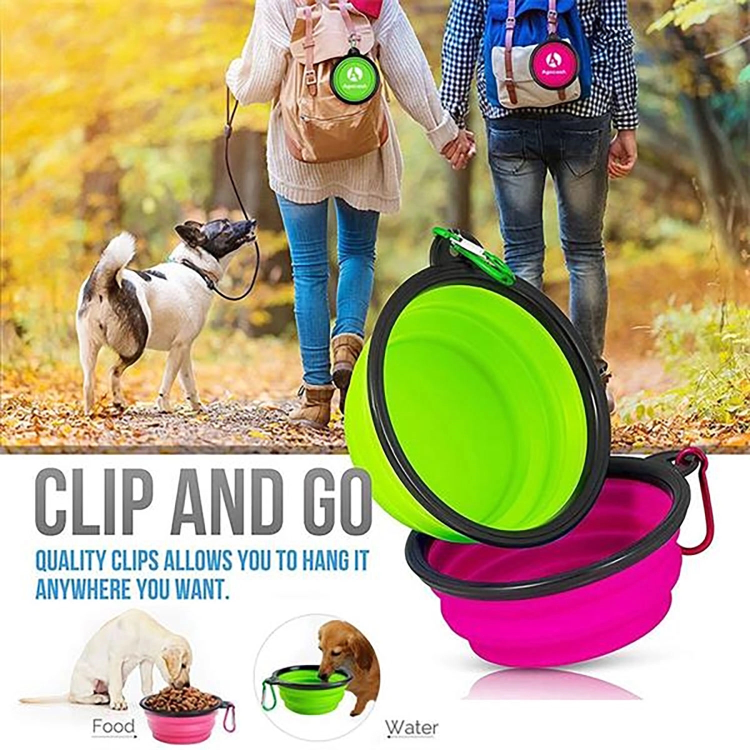 Collapsible Silicone Pet Bowl 1