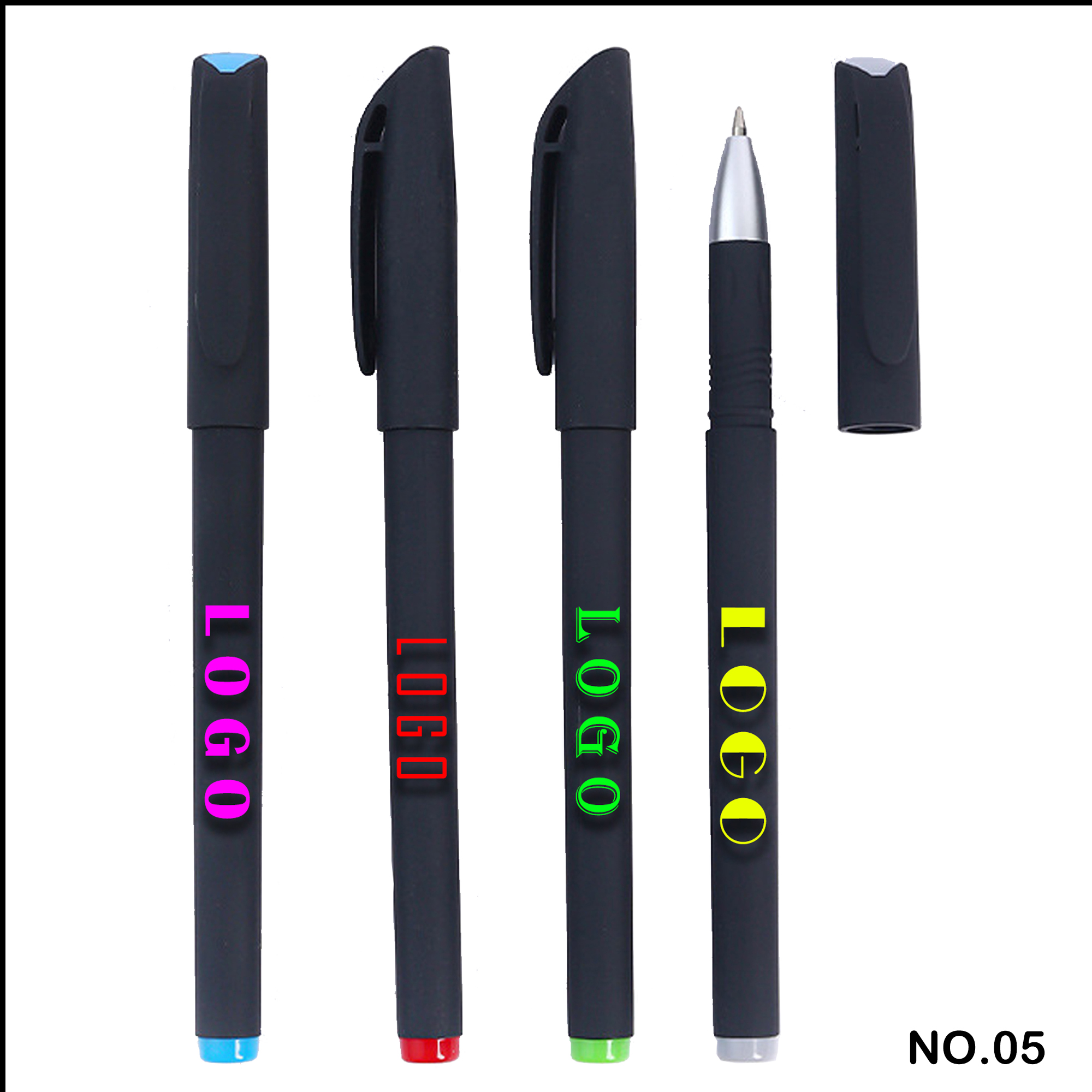 Skin-friendly Black Business Gel Pens 1