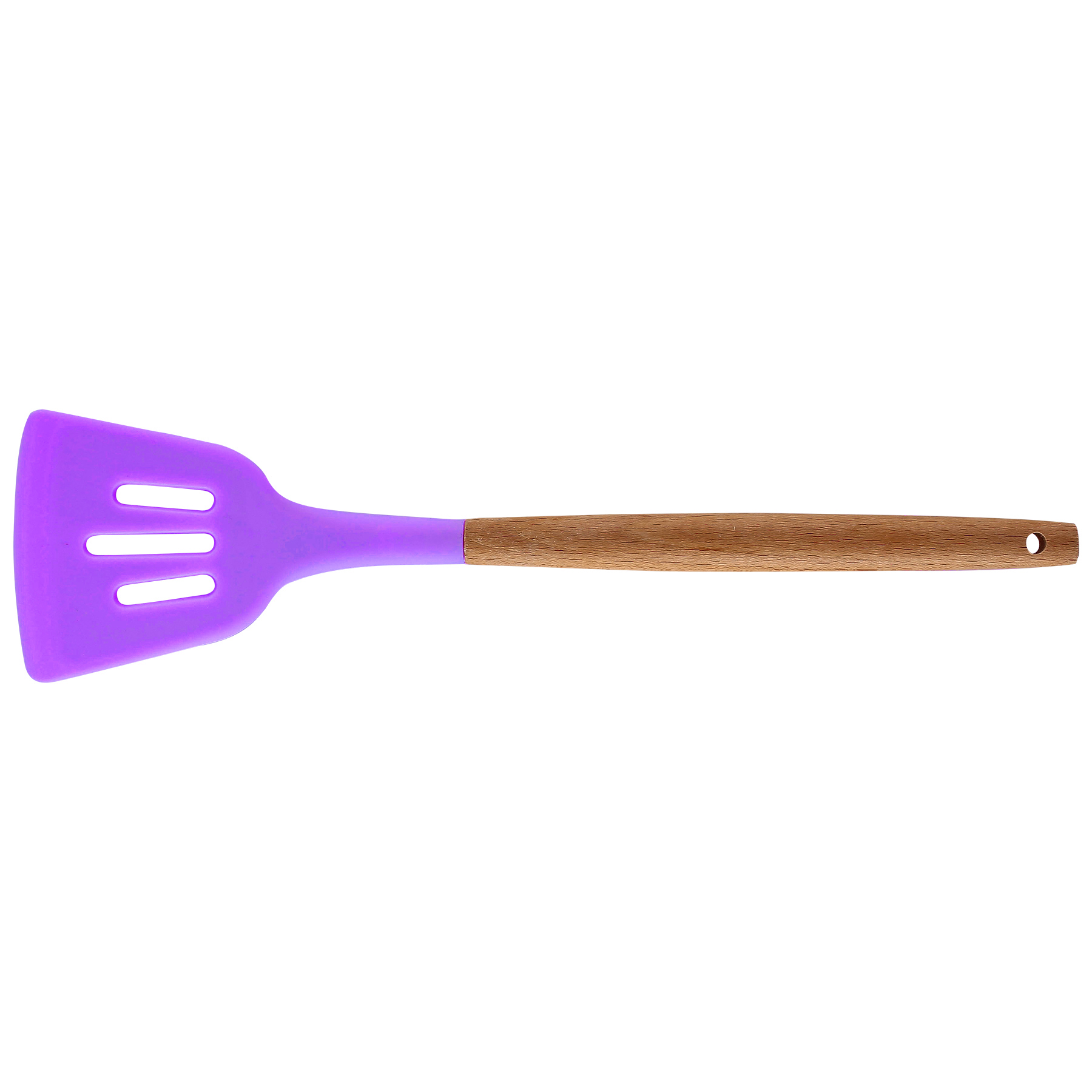 Silicone Cooking or Serving Utensil with Wooden Handle – Sold Individually or as a Set 10