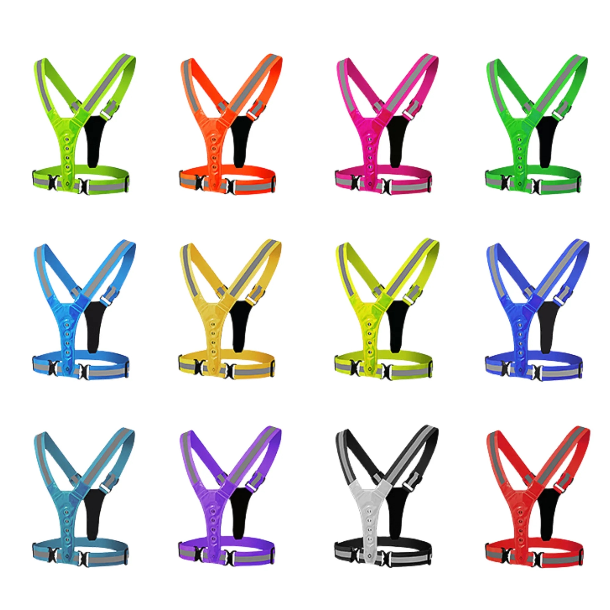 LED Reflective Running Vest USB 3