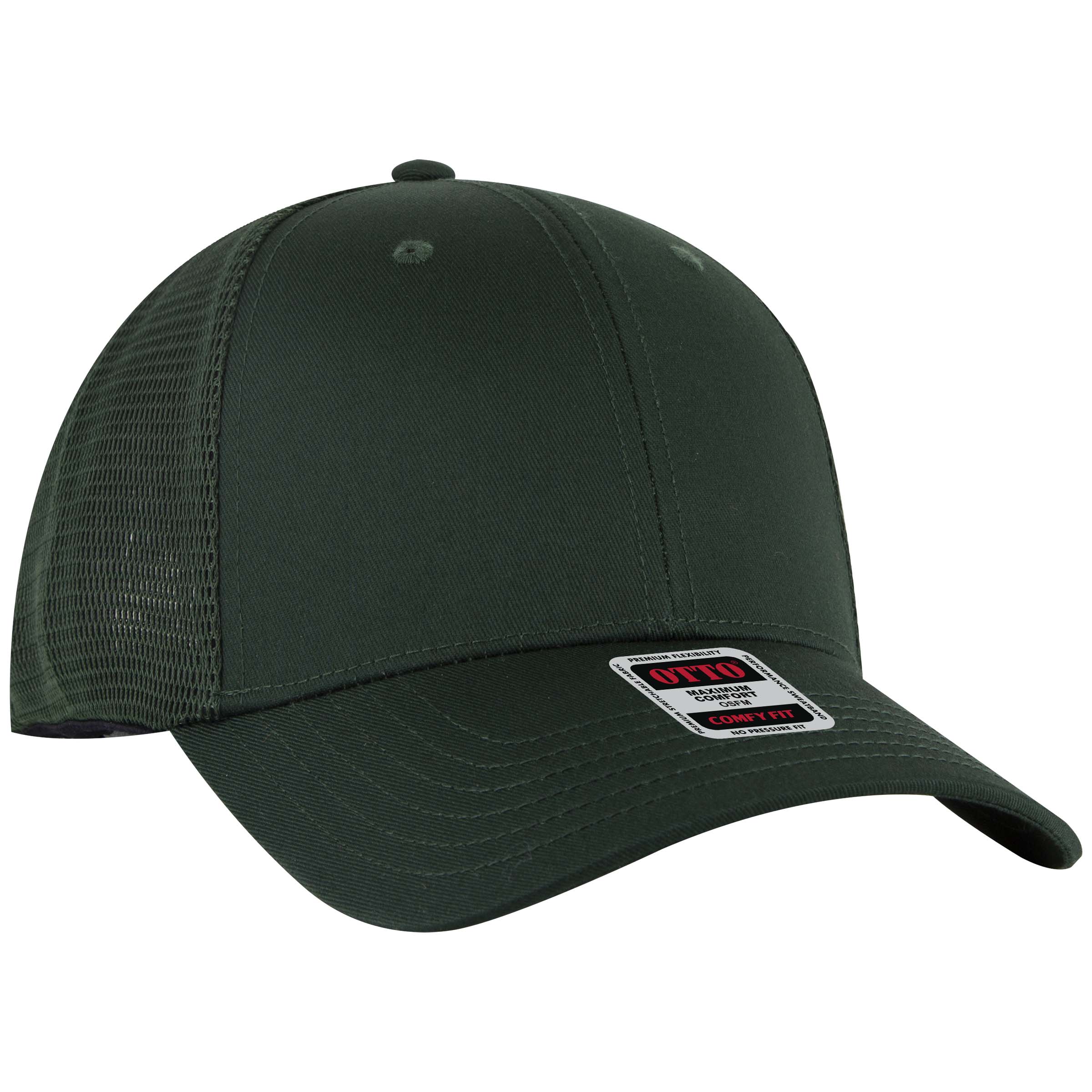 OTTO CAP® OTTO COMFY FIT® 6 Panel Low Profile Mesh Back Trucker Hat 6