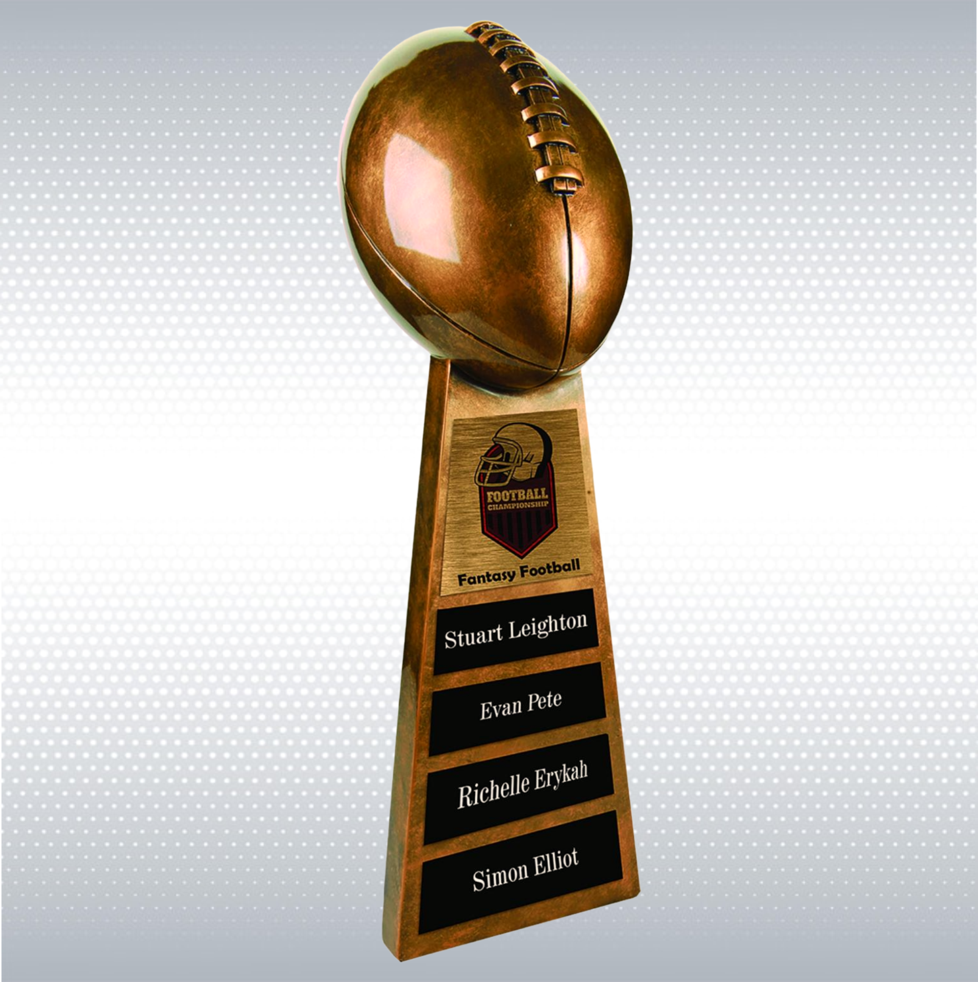 10 1/4" Antique Gold Football Award 21