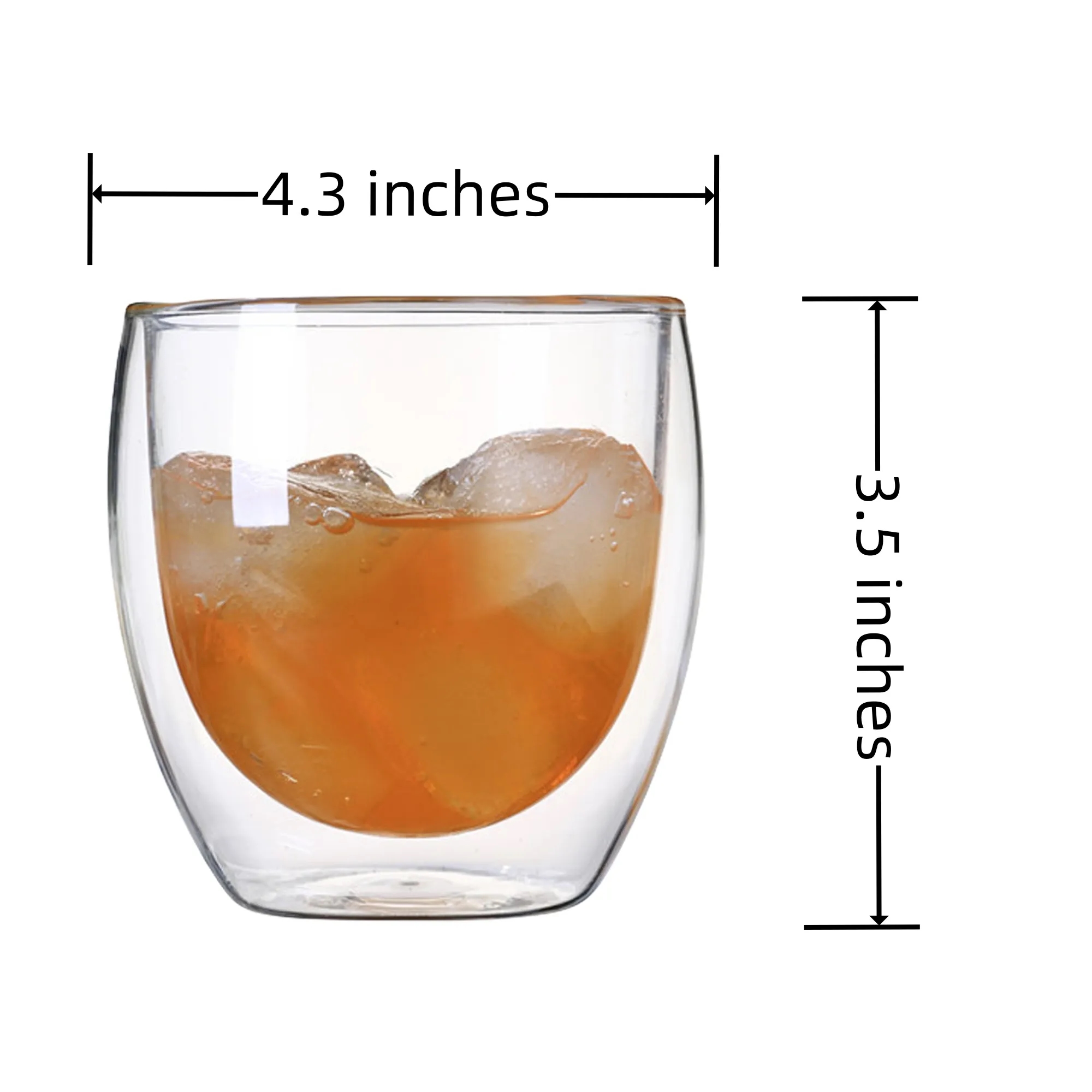 9 OZ Double Walled Glass Coffee Mugs MOQ 50PCS 5