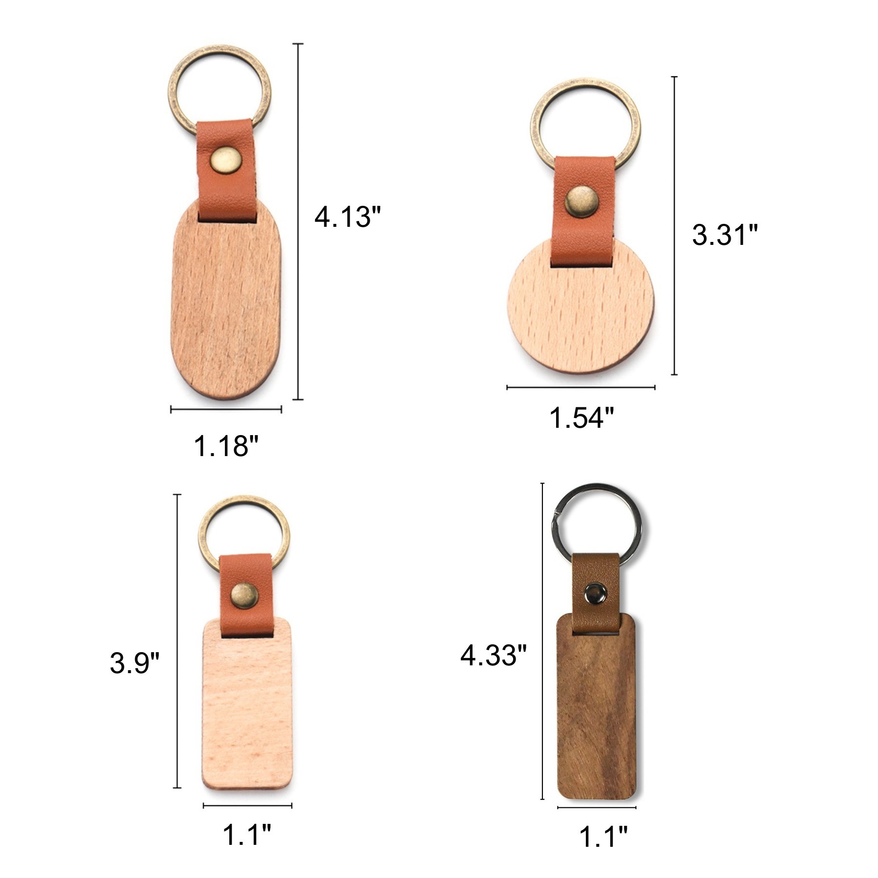 Laser Engraving Wooden Keychain 2