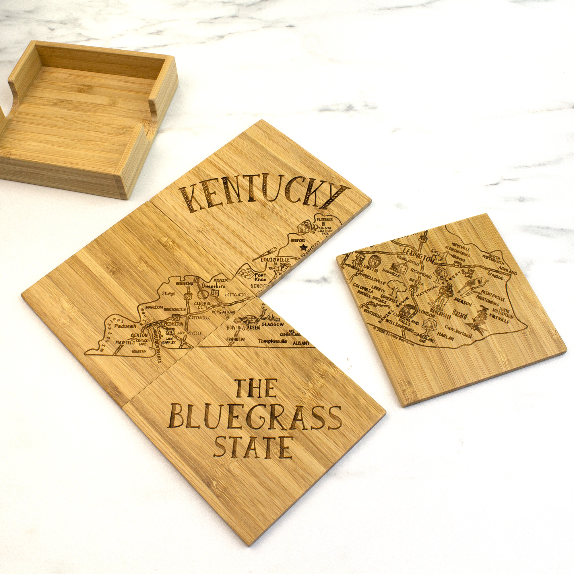 Kentucky Puzzle Coaster Set 6