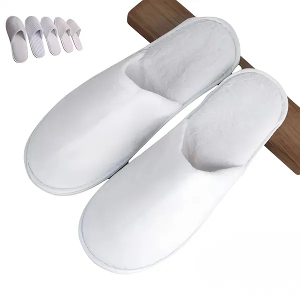 Cozy Coral Fleece Hotel Slippers - Soft Comfortable Footwear 4
