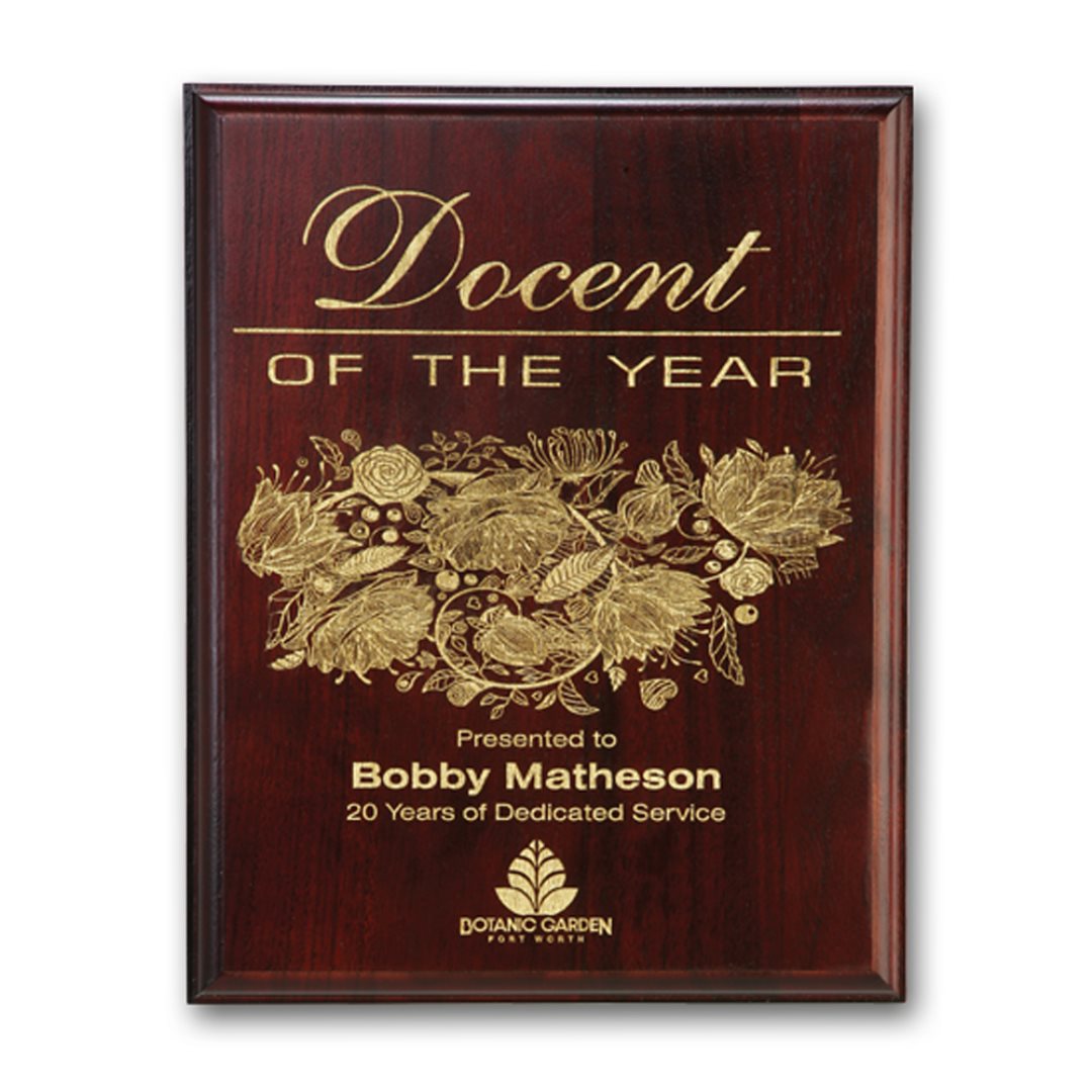 Laser Engraved Plaq - Mahogany