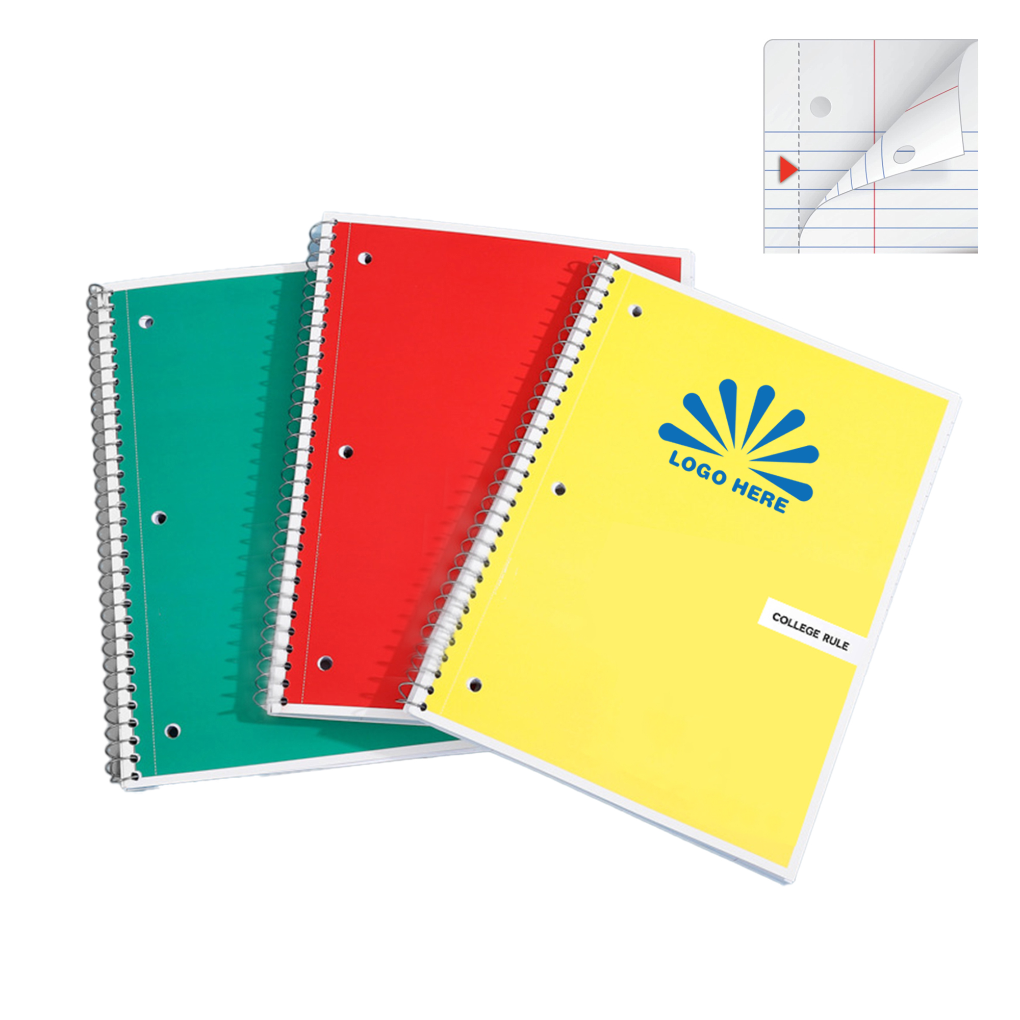 Detachable College Ruled Spiral Notebook 2