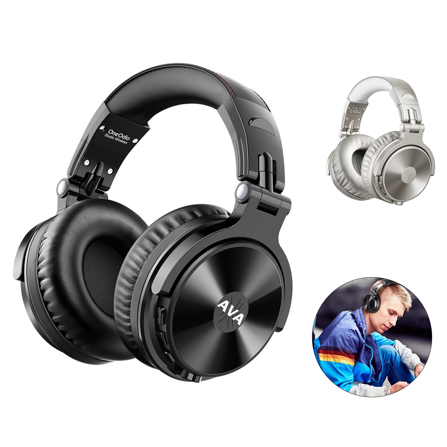 Wireless Bluetooth Monitoring Dual Stereo Wired Headphones 3