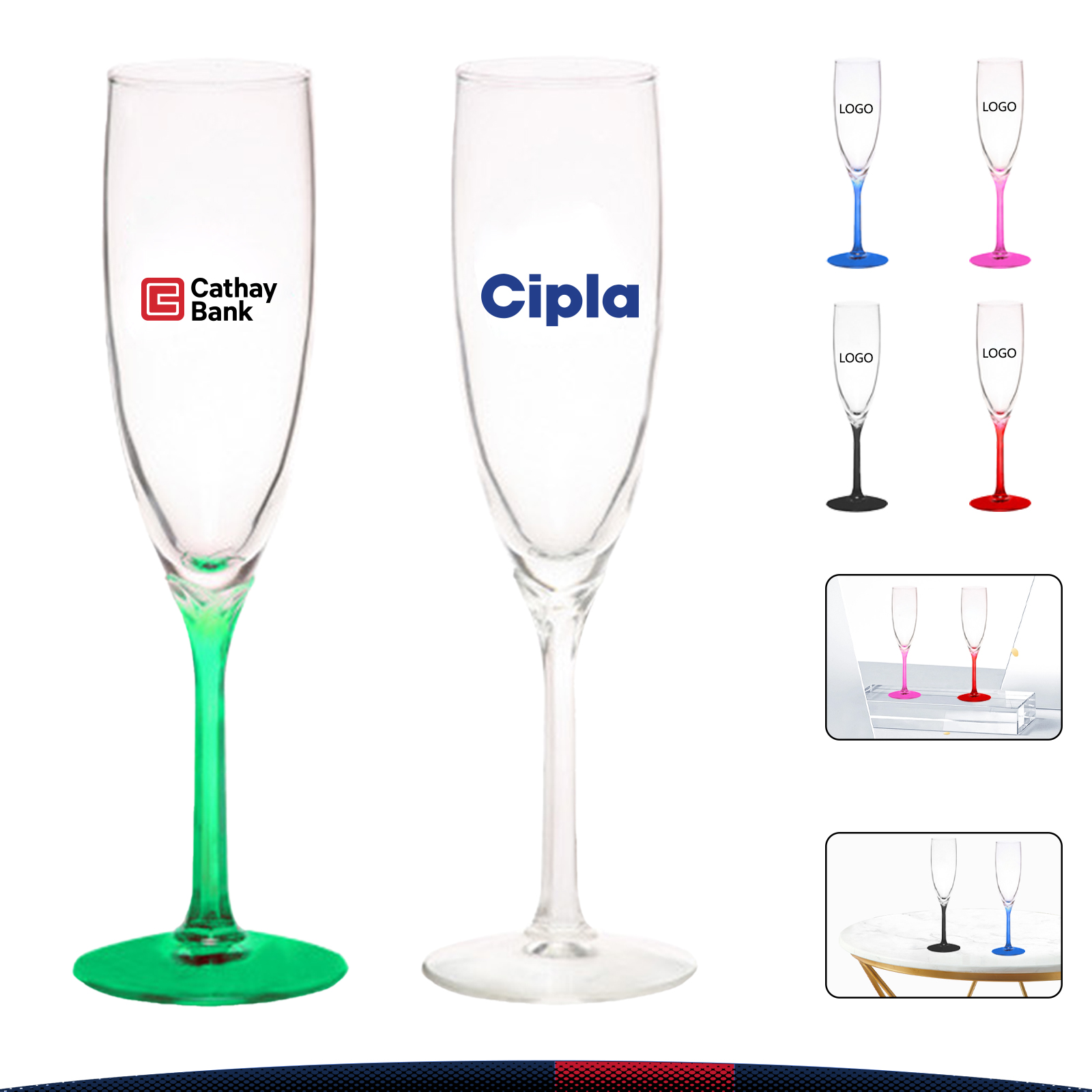 6 oz. Libbey Balla Champagne Flutes 8