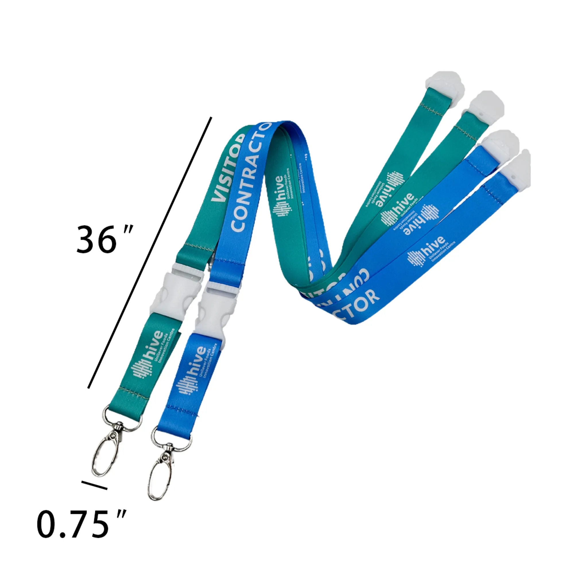Full Color 3/4" Lanyard w/ Breakaway Release 3