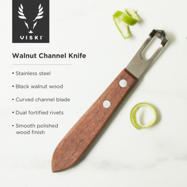 Viski® Walnut Channel Knife 4
