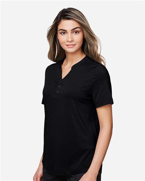 Women's JAQ Snap-Up Stretch Performance Polo - NE100W 18