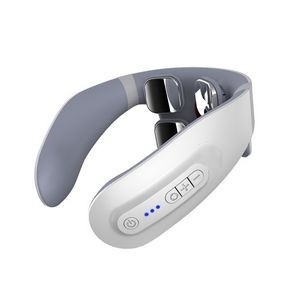 4 Heads Rechargeable Electric Pulse Neck Massager With Magnetic Electrode Pads 13