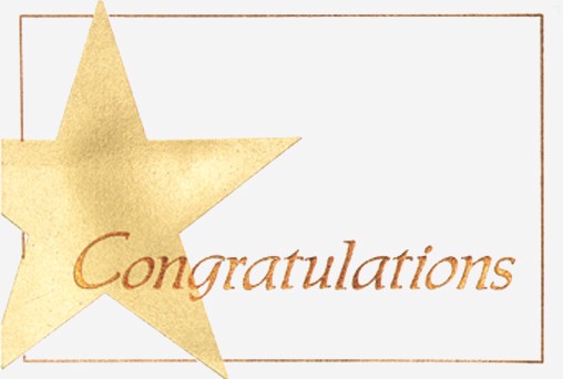 Congratulations Star Note Card 2