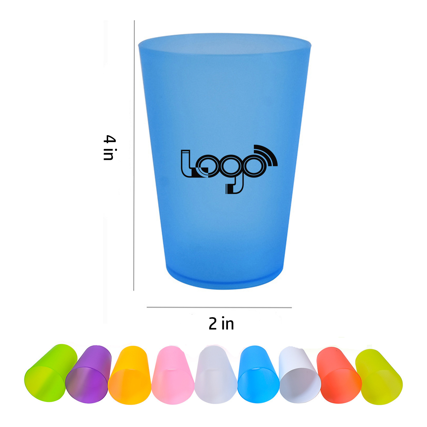9 Oz Colorful Plastic Cups 2