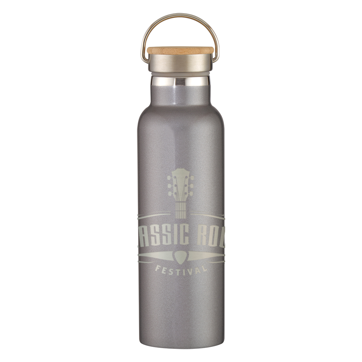 21 Oz. Full Laser Tipton Stainless Steel Bottle With Bamboo Lid, custom water bottle with logo imprint 1