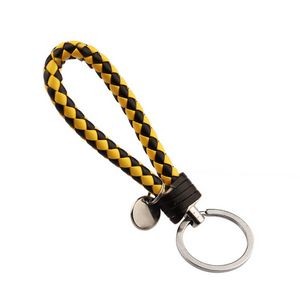 Sophisticated Weaved PU Leather Keychain With Plastic Buckle 9