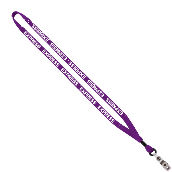 1/2" Cotton Lanyard with Metal Crimp & Split-Ring 58