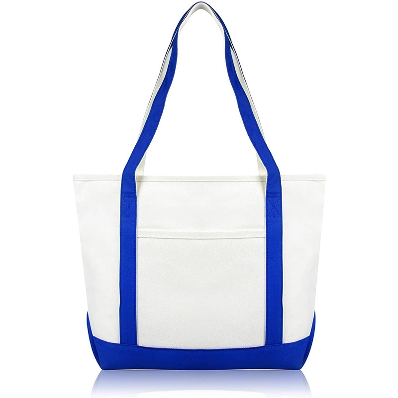 Large Boat Bag w/ Front Pocket 18 oz. Canvas Tote Bags, custom tote bag with logo imprint 2