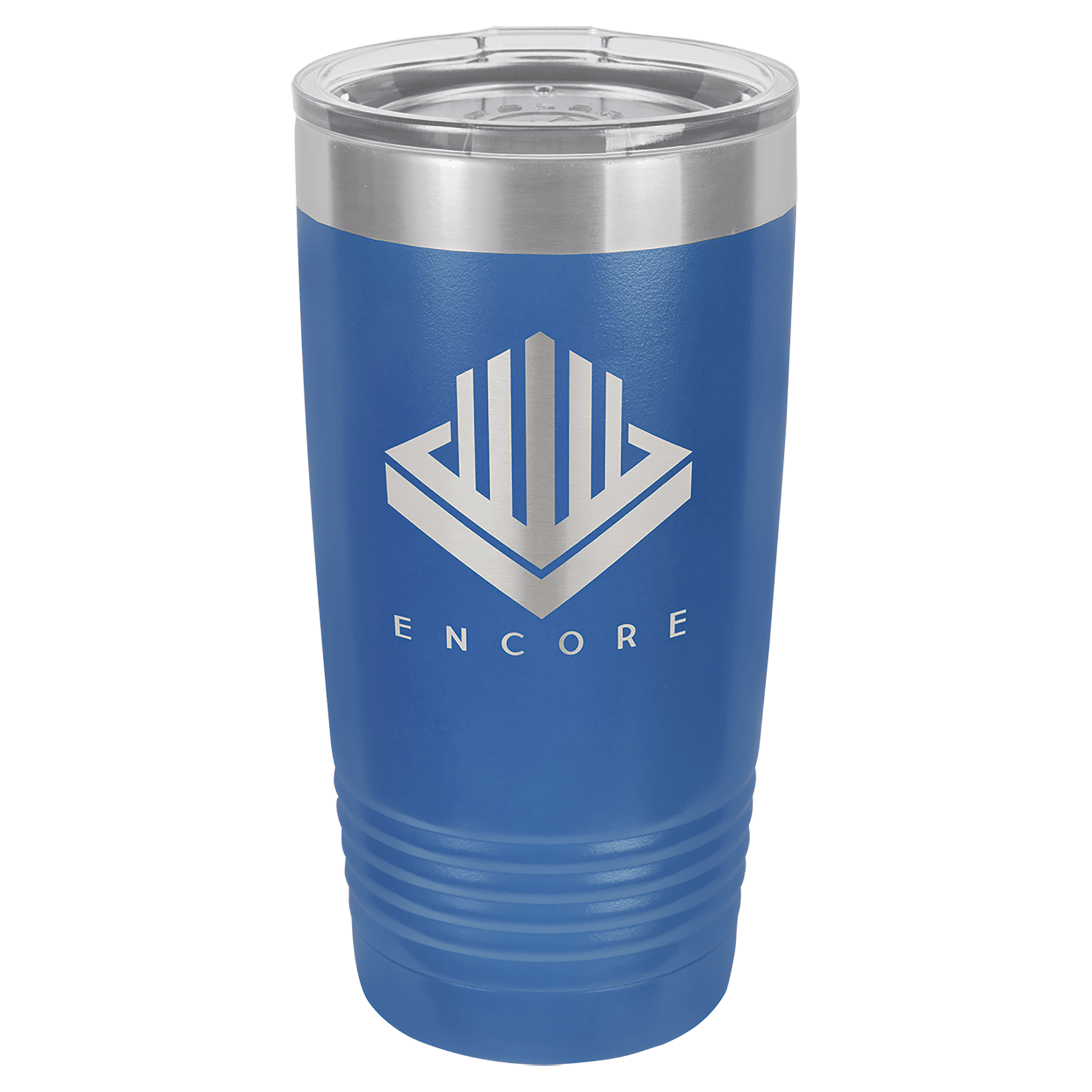 Polar Camel 20 oz. Royal Blue Vacuum Insulated Ringneck Tumbler with Clear Lid 2