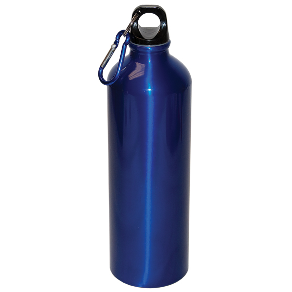 750 Ml (25 Fl. Oz.) Aluminum Water Bottle With Carabiner, custom water bottle with logo imprint 2