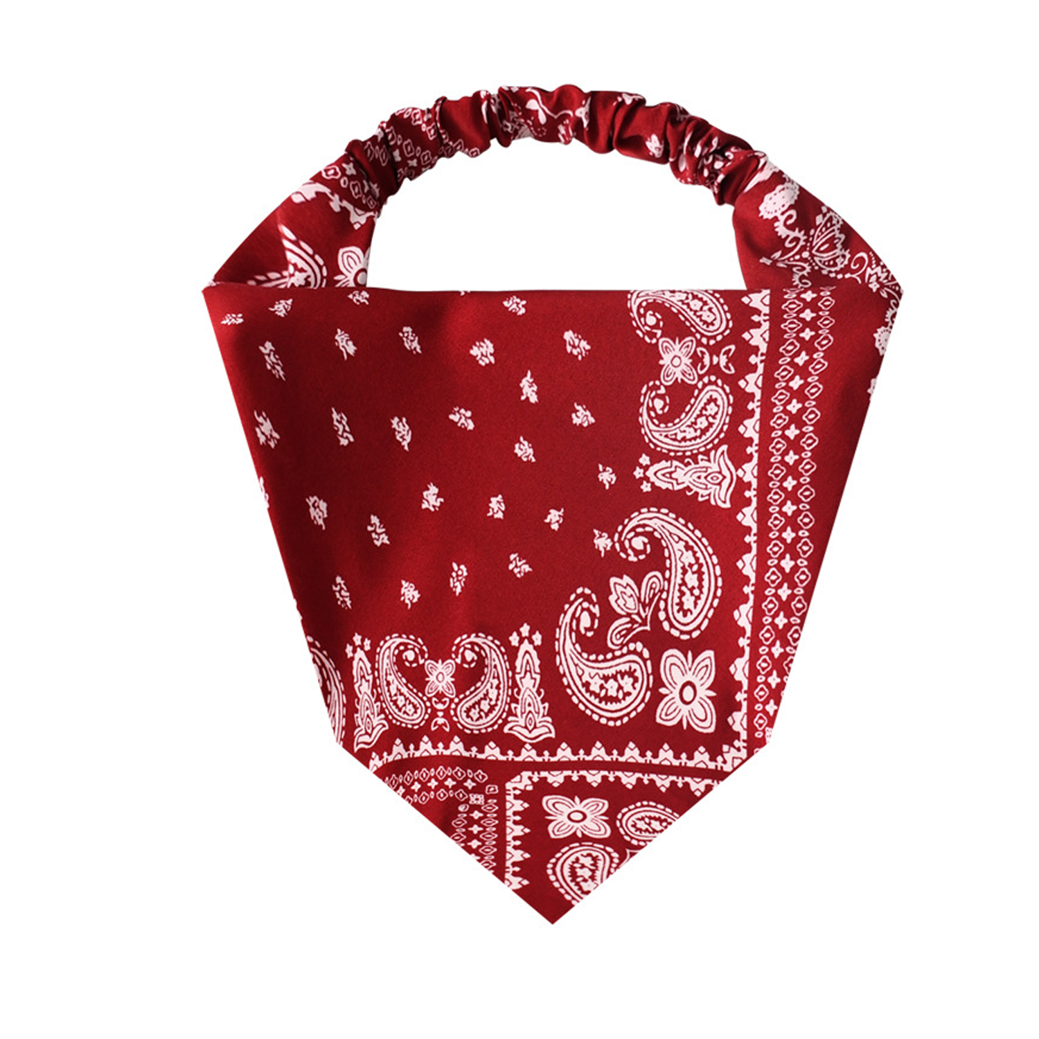 Bohemian style cashew flower elastic triangular headband 2