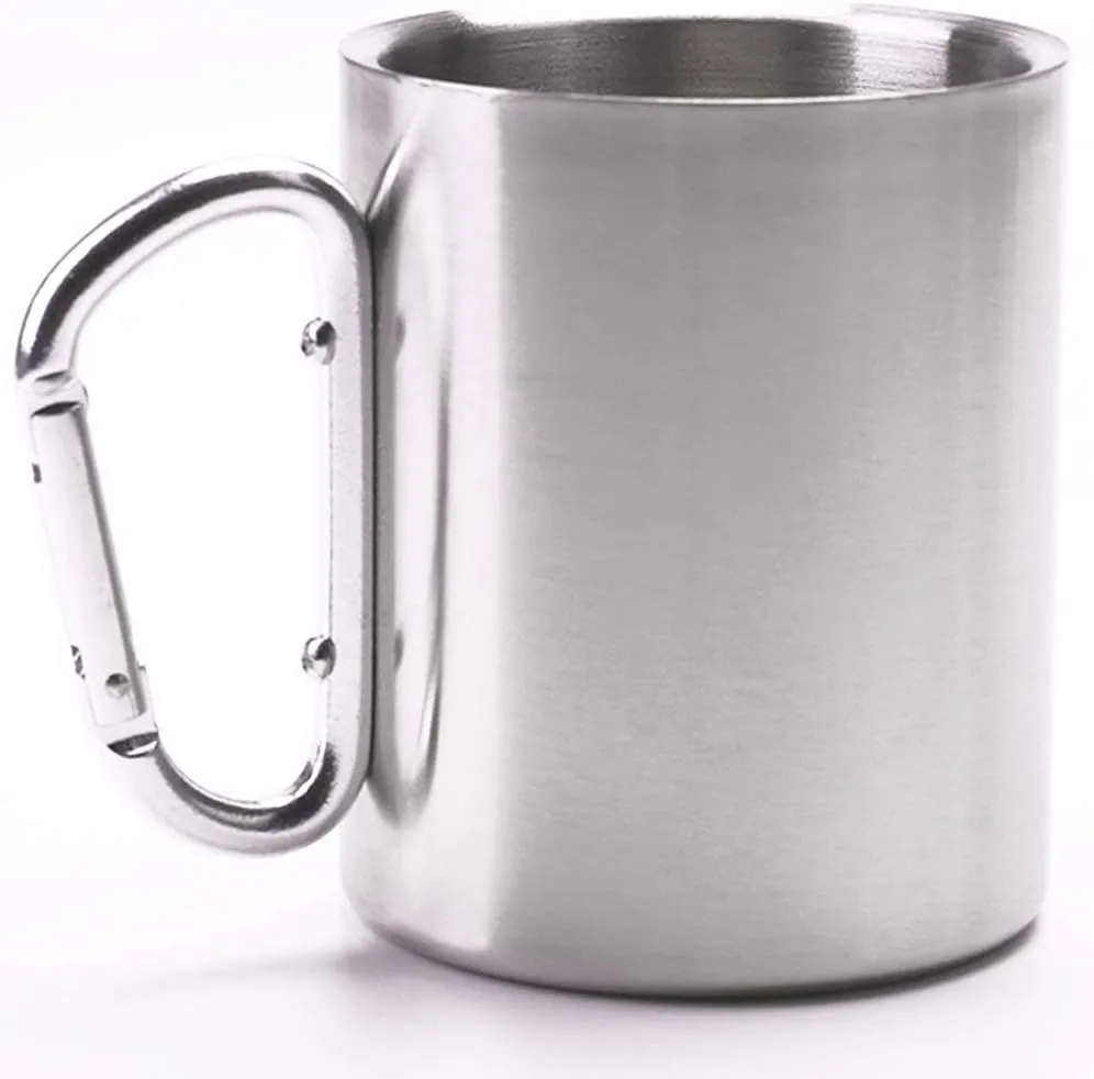 Stainless Steel Camping Carabiner Mugs 6