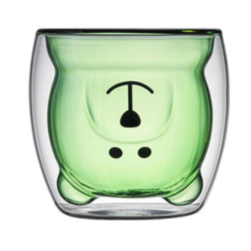 Custom 8.5 oz Double Wall Insulated Glass Cute Mugs 3