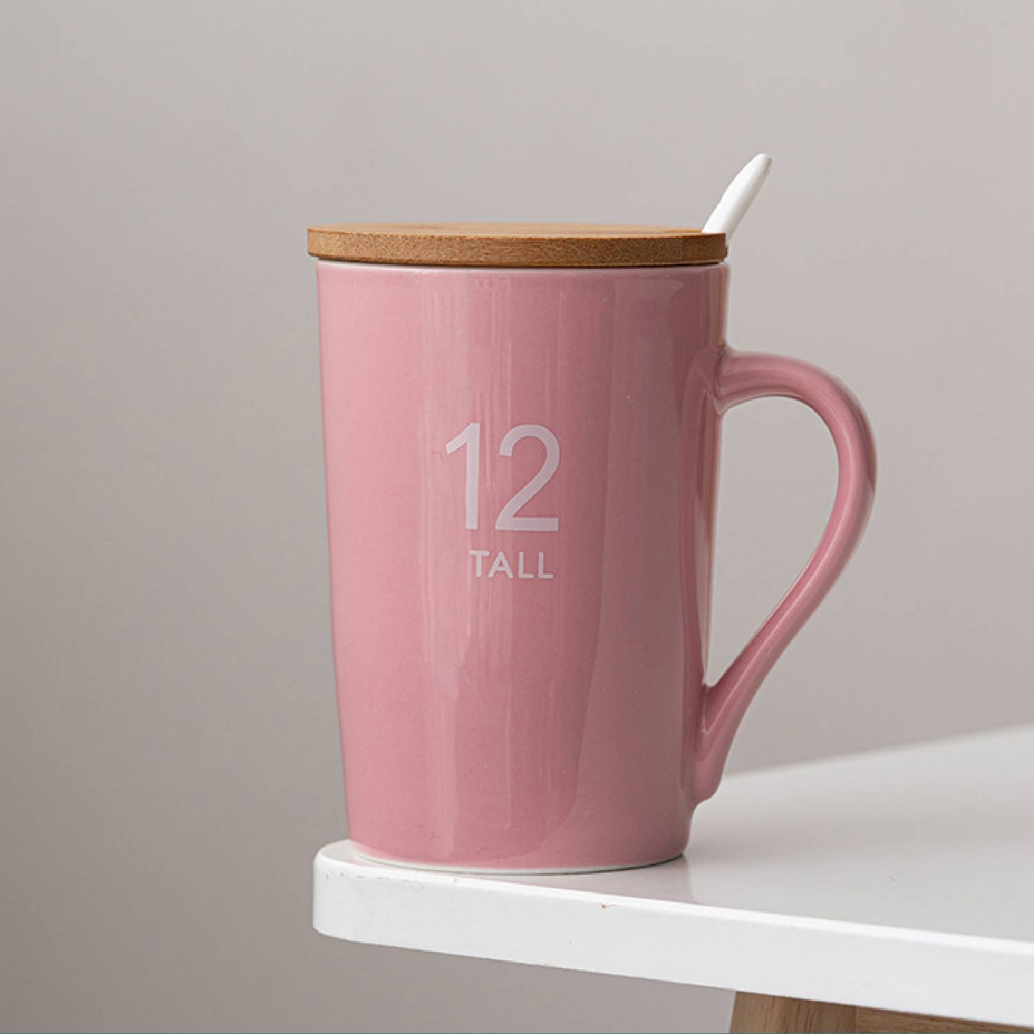 Customized Couple minimalist ceramic mug with lid 5
