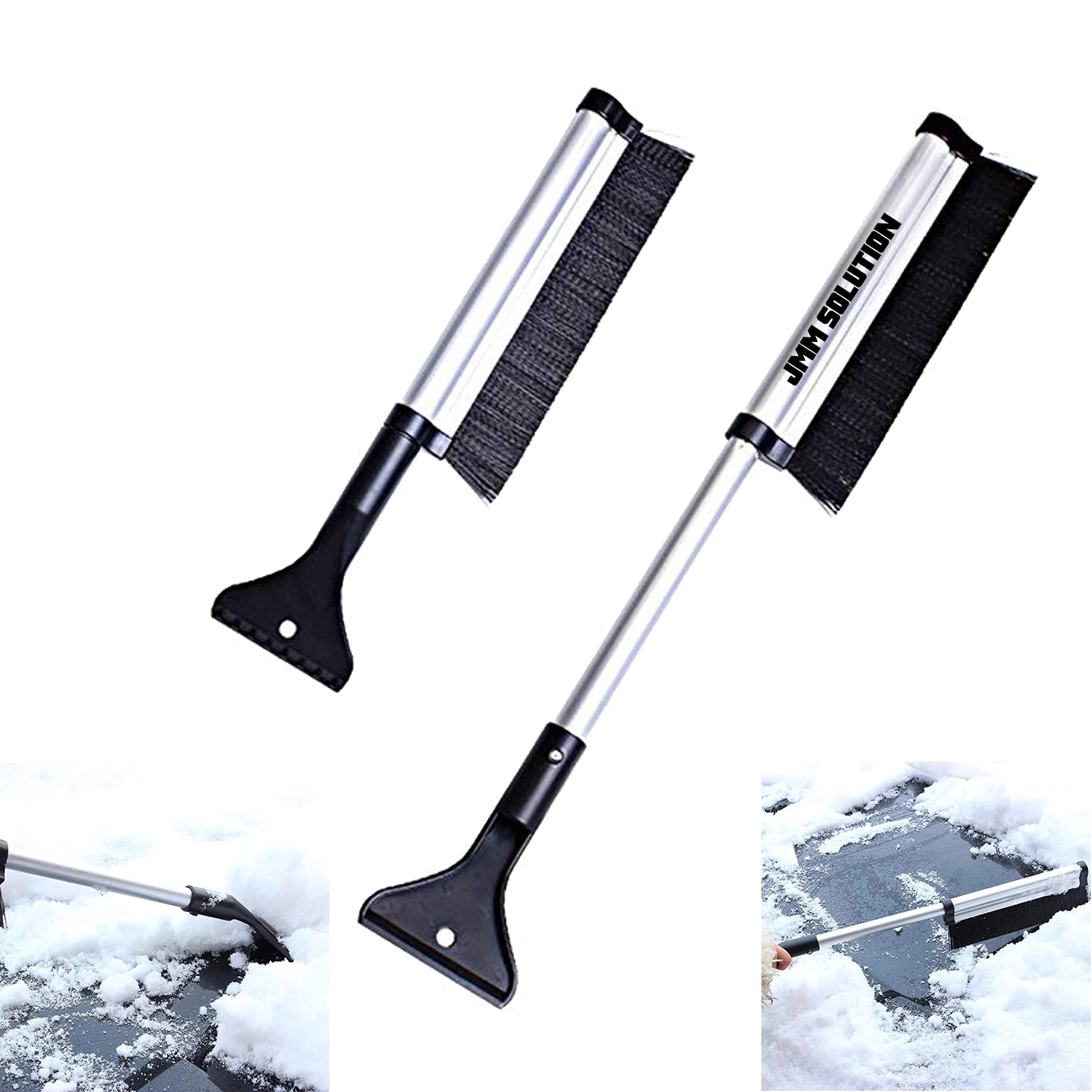 Extendable Telescoping Snow Brush Ice Scraper for Car 1