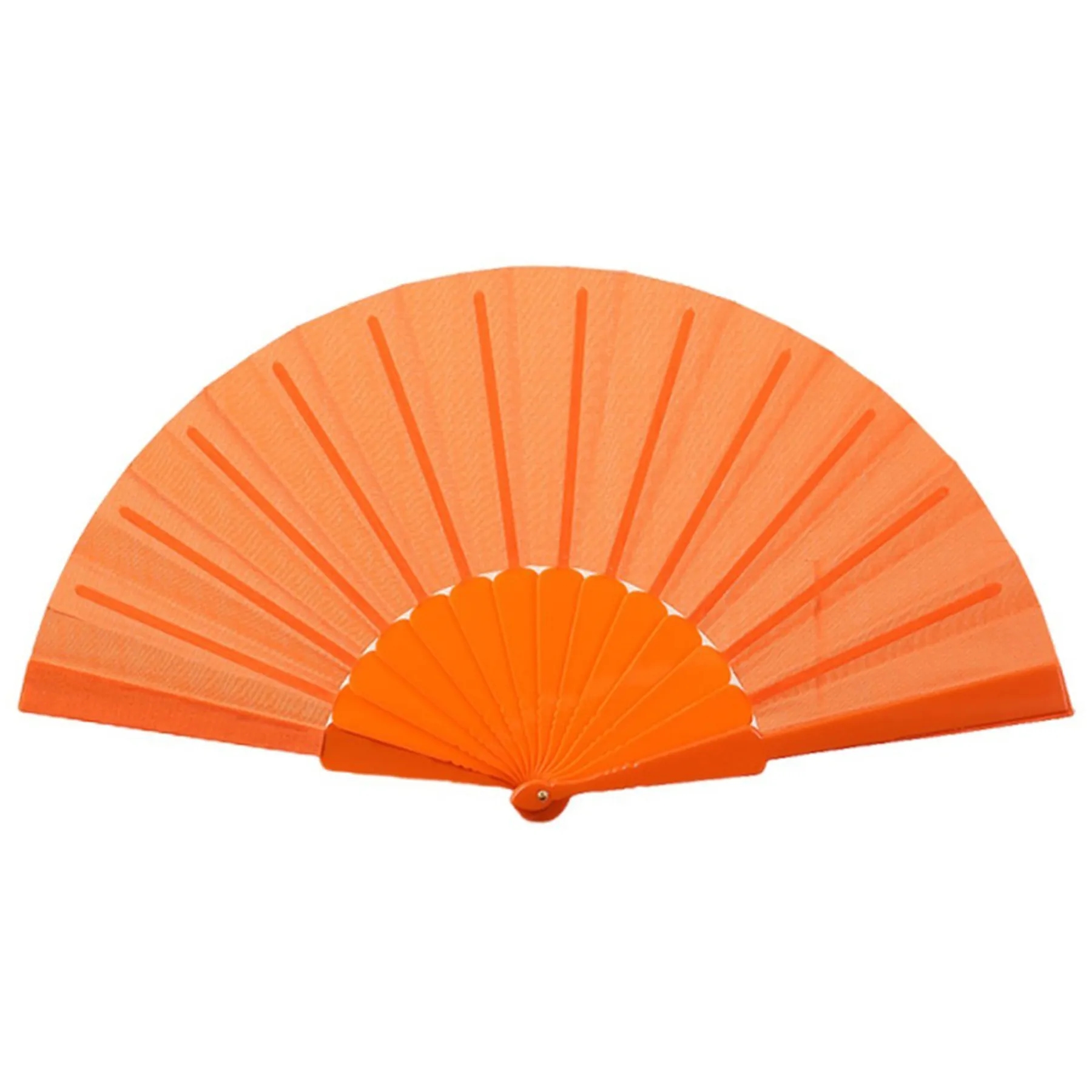 Nylon Folding Hand Fan W/ Plastic handle 2