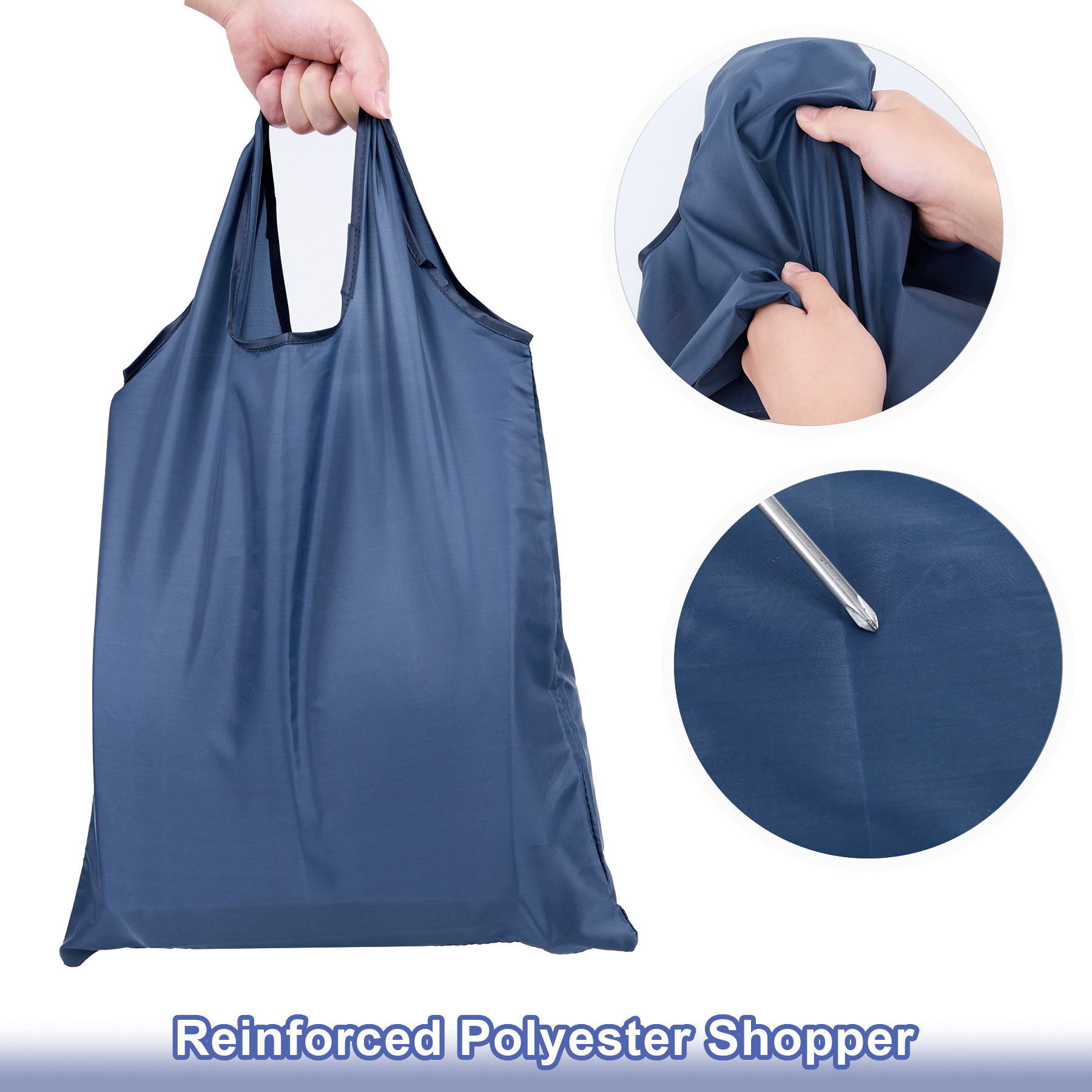Reusable Fold-Up Shopping Tote Bag (14.96"W X 22.83" H) 9
