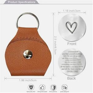 Pocket Hug Token with Leather Keychain 1