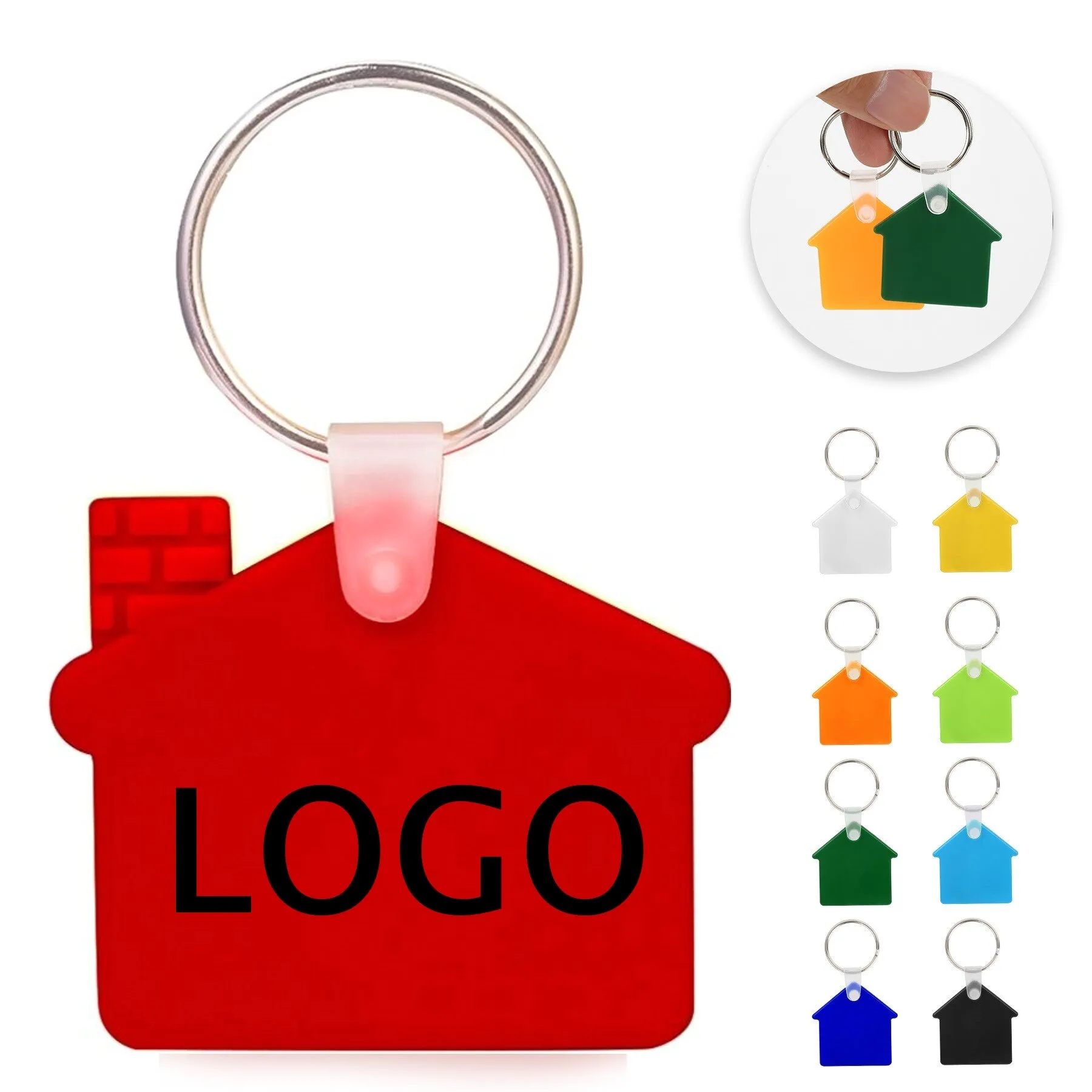 Custom House Shaped Silicone Keychain 1