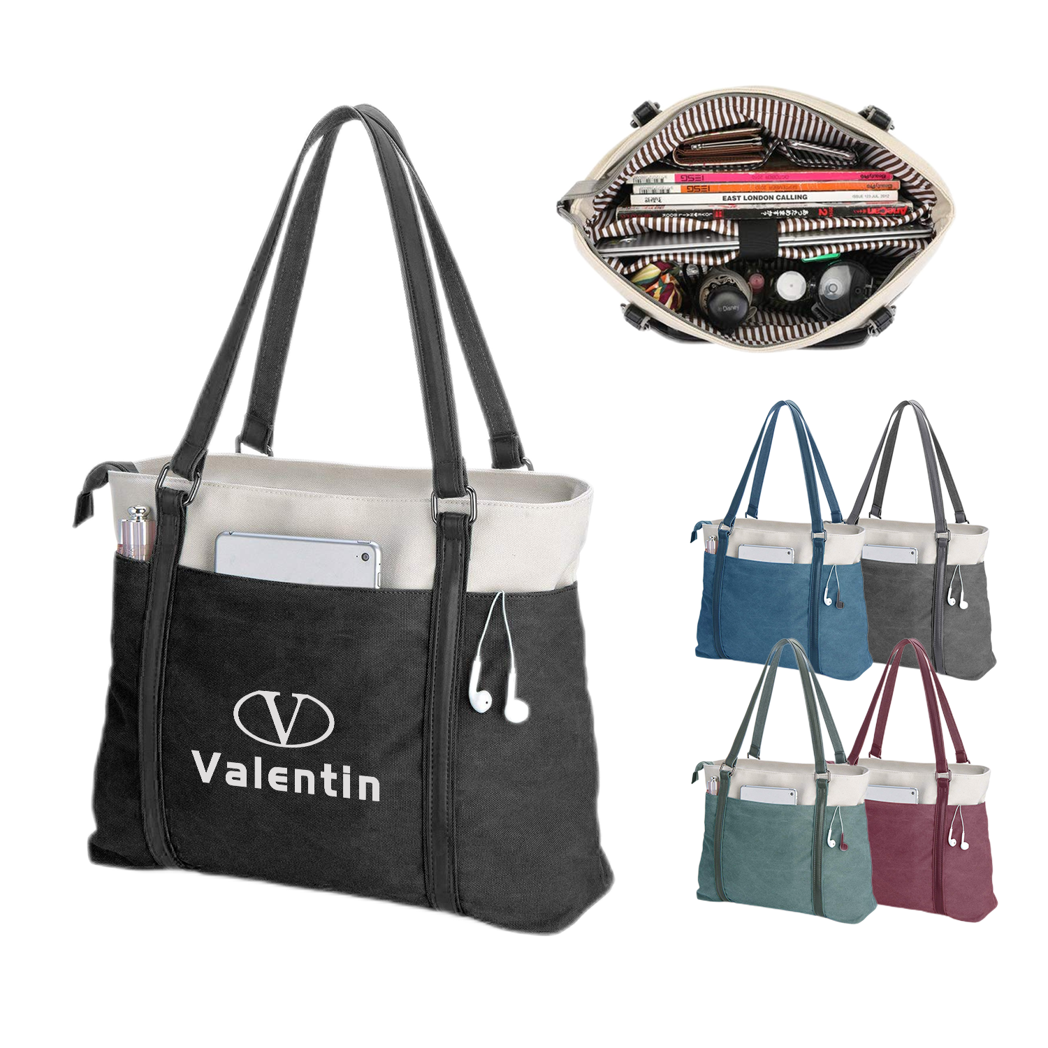 Canvas 15.6 Inch Handbag Purse 2