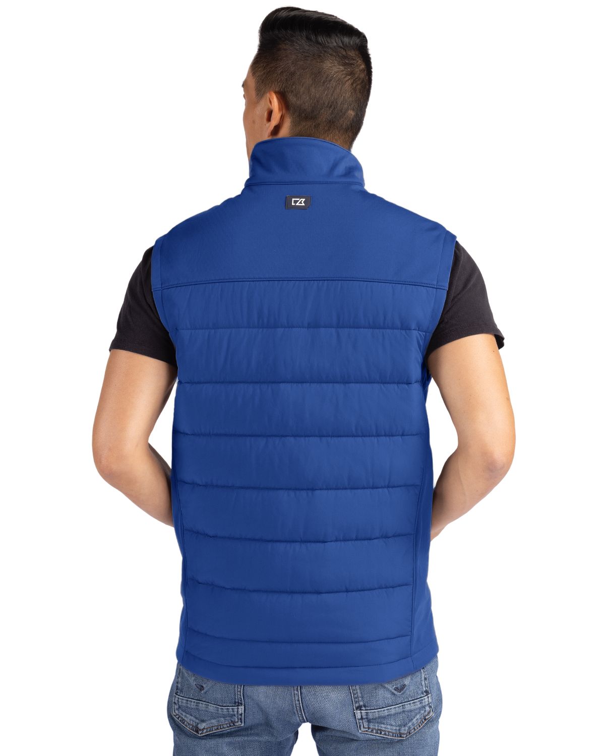 Cutter & Buck Evoke Recycled Honeycomb Fleece Mens Hybrid Full Zip Vest 40